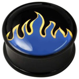 PMMA Ikon flesh plug - Ikon Plug Blue Flame