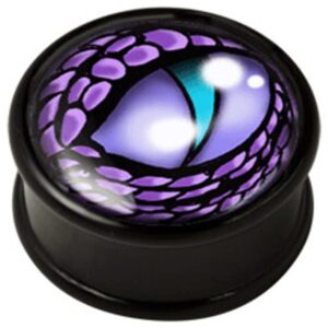 PMMA Ikon flesh plug - Ikon Plug Purple Lizard Eye