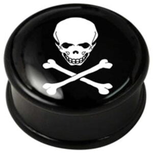 PMMA Ikon flesh plug - Ikon Plug Skull and Crossbones