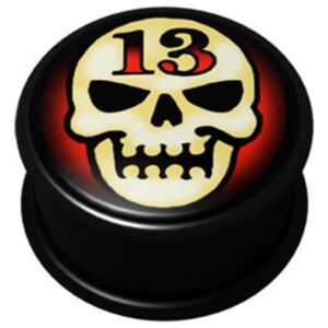 PMMA Ikon flesh plug - Ikon Plug Thirteen Skull