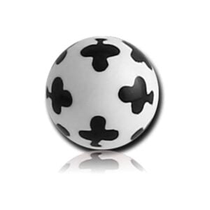 PMMA Threaded Ball - Playing Card Clubs
