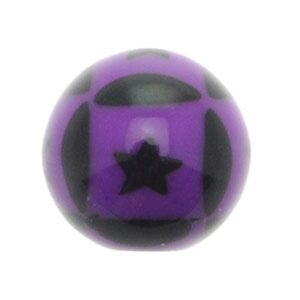Purple Acrylic Threaded Ball - Box Stars