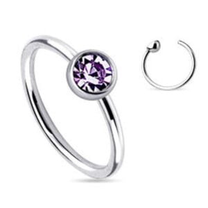Purple Jewel Fake Nose Ring