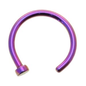 Purple Titanium Open Nose Ring