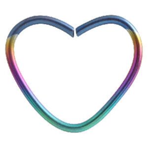 Rainbow Titanium Continuous Piercing Ring