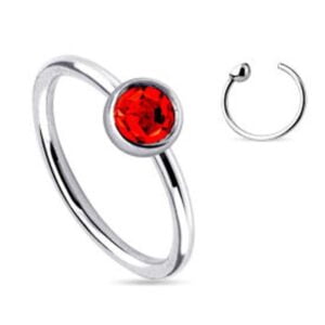 Red Jewel Fake Nose Ring