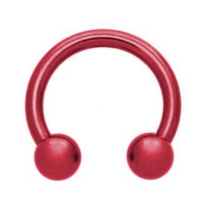 Red Surgical Steel Circular Barbell