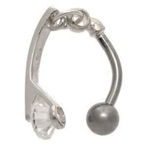 Reverse Belly Bar - Spinning Jewel