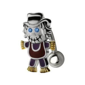 Reverse Silver and Steel Belly Bar - Zombie Scarecrow