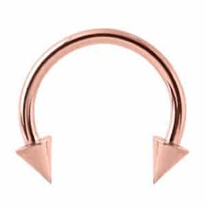 Rose Gold Coned Micro Circular Barbell