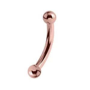 Rose Gold Curved Caviar Barbell
