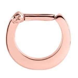 Rose Gold Hinged Septum Clicker Ring
