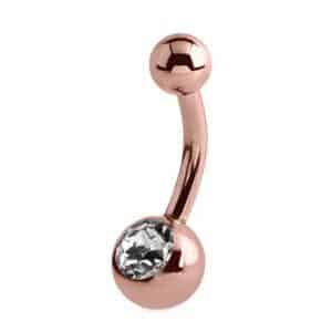 Rose Gold Jewelled Mini Bananabell - Crystal <span class="custom_location">- 32D07UK</span>