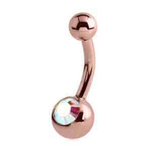 Rose Gold Jewelled Mini Bananabell - Crystal AB