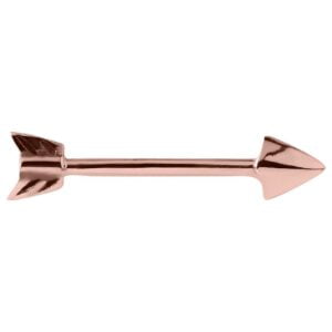 Rose Gold Nipple Bar - Arrow