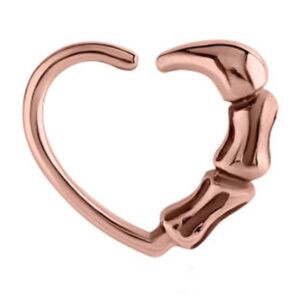 Rose Gold Open Heart Continuous Ring - Claw