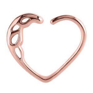Rose Gold Open Heart Continuous Ring - Teardrops