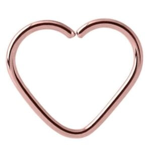 Rose Gold Open Heart Seamless Ring