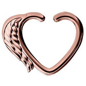 Rose Gold Open Heart Seamless Ring