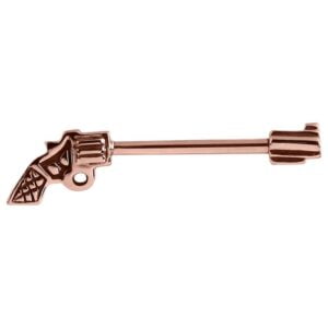 Rose Gold Pistol Nipple Piercing Bar