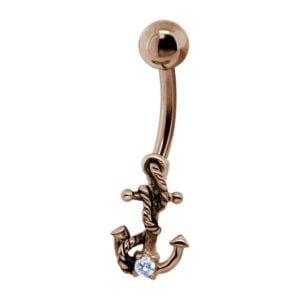 Rose Gold Silver Anchor Banana Bell