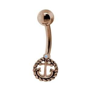 Rose Gold Silver Anchor Banana Bell