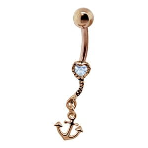 Rose Gold Silver Anchor Banana Bell