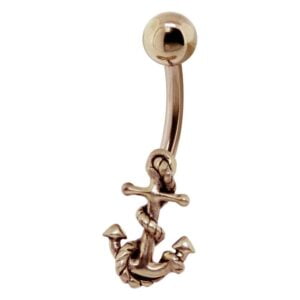 Rose Gold Silver Anchor Banana Bell