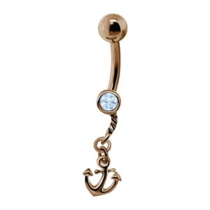 Rose Gold Silver Anchor Banana Bell