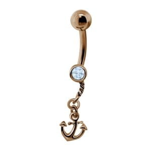 Rose Gold Silver Anchor Banana Bell