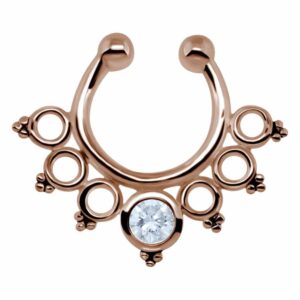Rose Gold Silver Nipple Ring