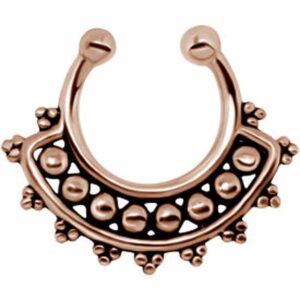 Rose Gold Silver Nipple Ring