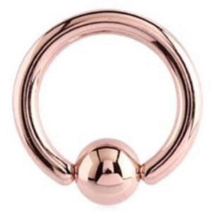 Rose Gold Surgical Steel Ball Closure Ring