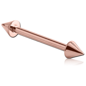 Rose Gold Coned Micro Barbell