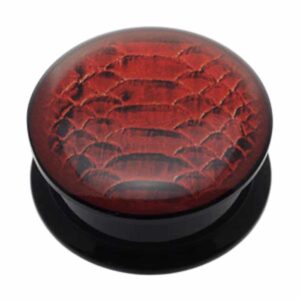 Screw Front PMMA Flesh Plug - Crimson Viper