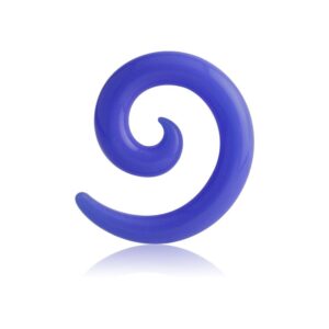 Silicone Spiral Ear Stretcher - Blue