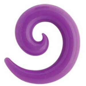 Silicone Spiral Ear Stretcher - Purple