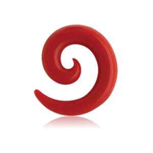 Silicone Spiral Ear Stretcher - Red