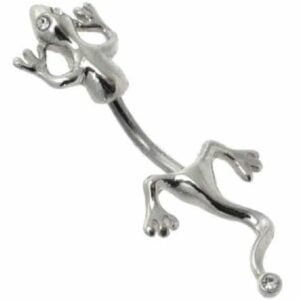 Silver & Steel Belly Bar - Split Lizard