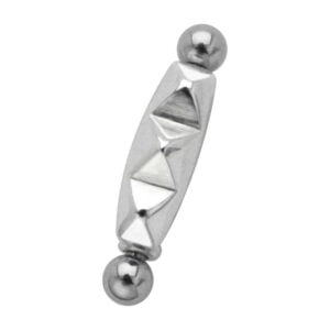 Silver & Steel Eyebrow Bar