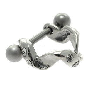 Silver and Steel Mini Helix Cuff - Twisted