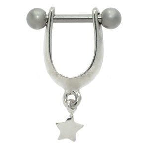 Silver and Steel Mini Helix Shield - Star Charm