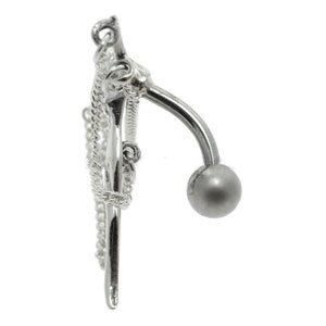 Silver and Steel Reverse Belly Bar - Dancer