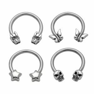 Silver Circular Barbell Set <span class="custom_location">- 37A20UK</span>