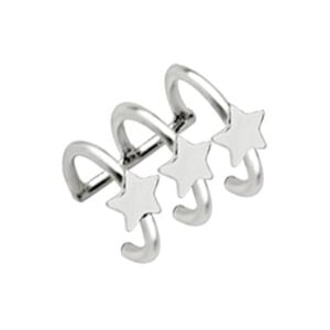 Sterling Silver Ear Cuff - Flat Stars