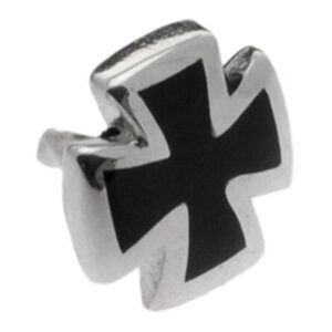 Silver Push-Fit Cross - Black