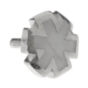 Silver Push-Fit Flower - White