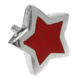 Silver Push-Fit Star - Red