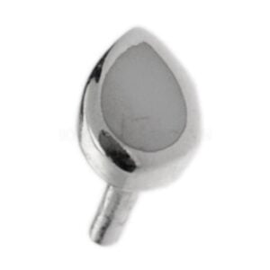 Silver Push-Fit Teardrop - White