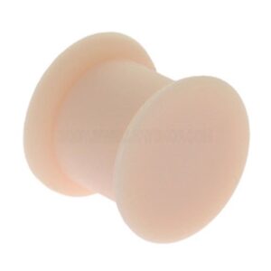 Solid Silicone Hider Flesh Plug - Flesh Tone